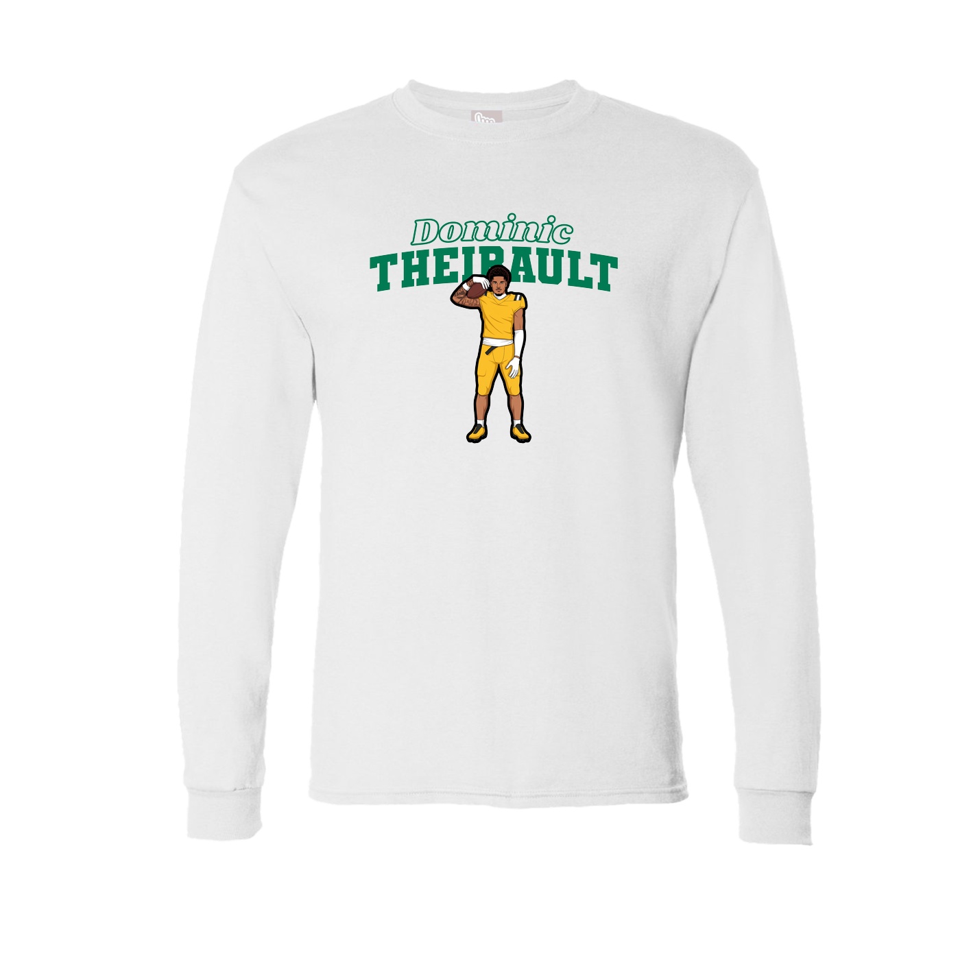Long Sleeve Tee — Name Arch in White