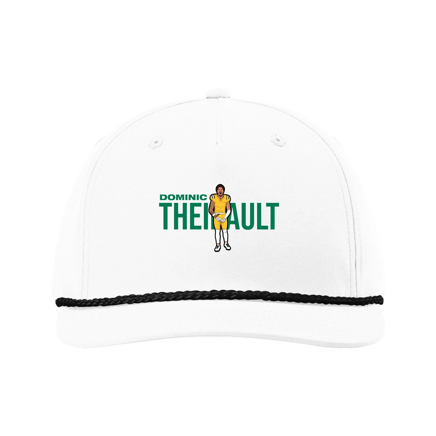Five-Panel Classic Rope Cap — Player Name in White