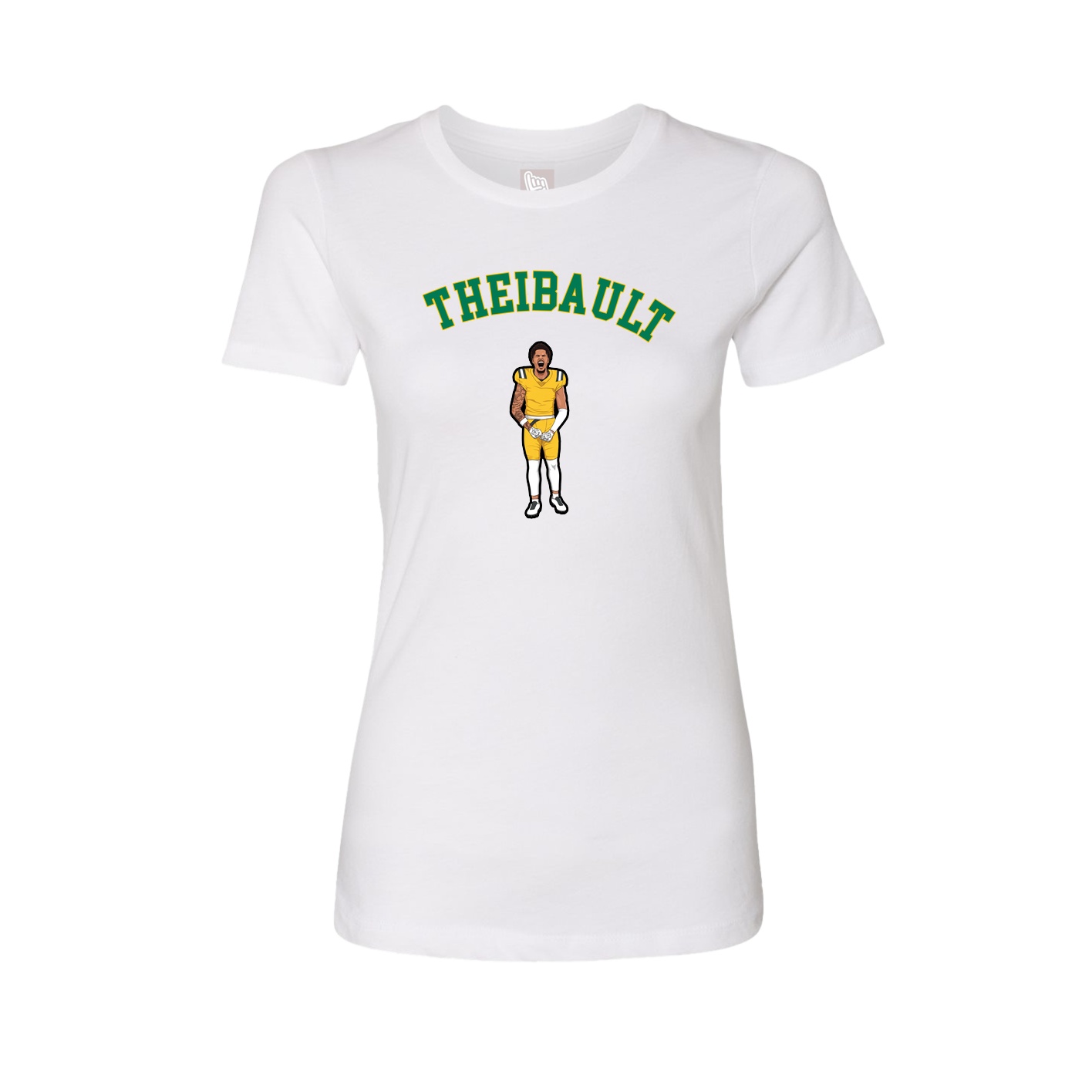 Fitted Women's Tee — Shirsey Arch in White