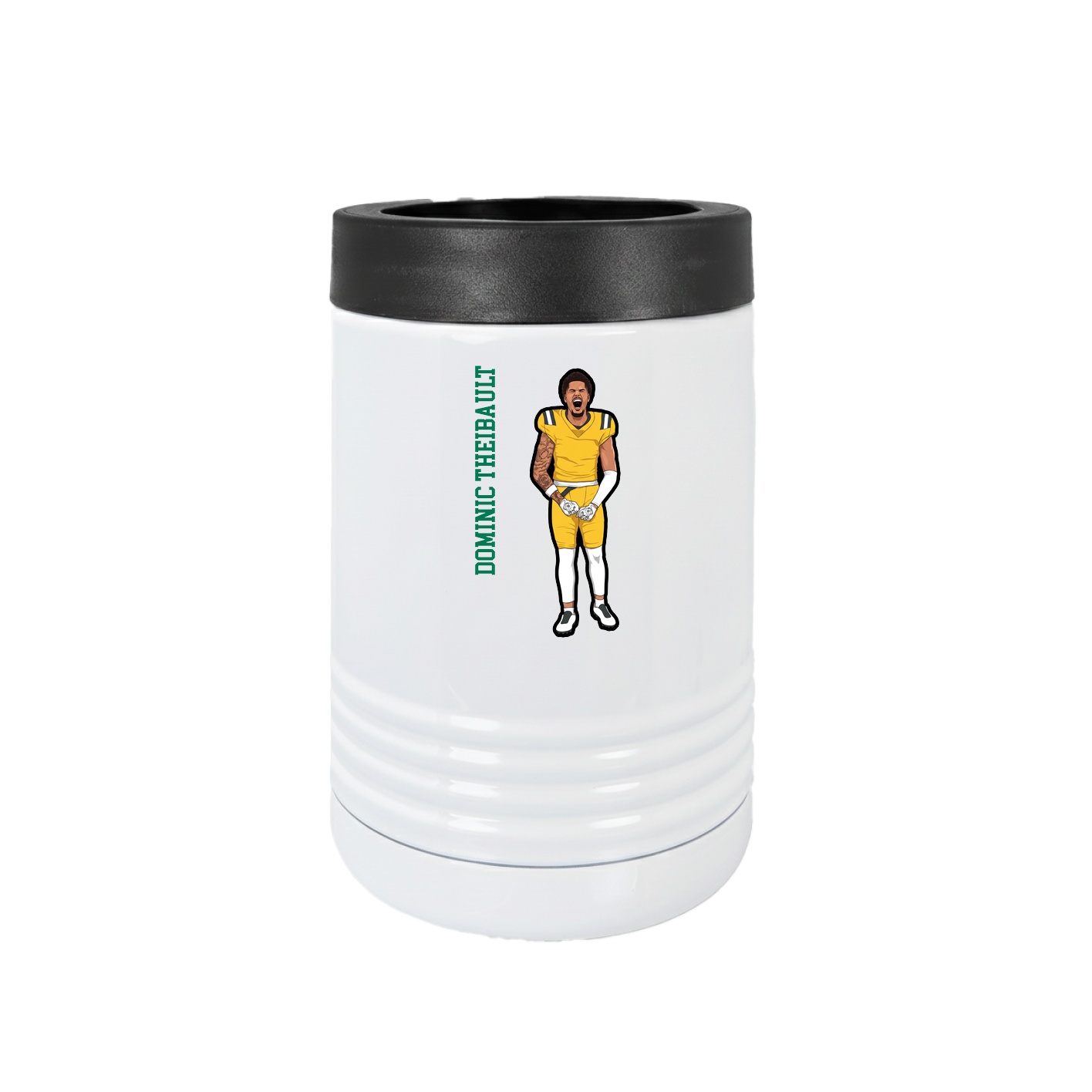 Beverage Holder — Name Vertical in White