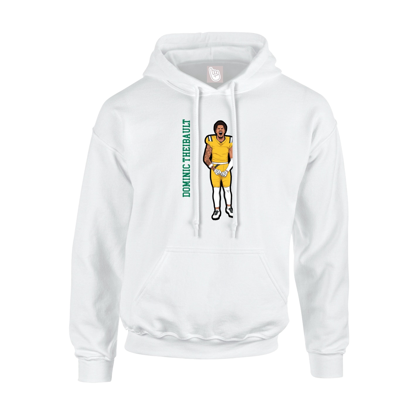 Hoodie — Name Vertical in White