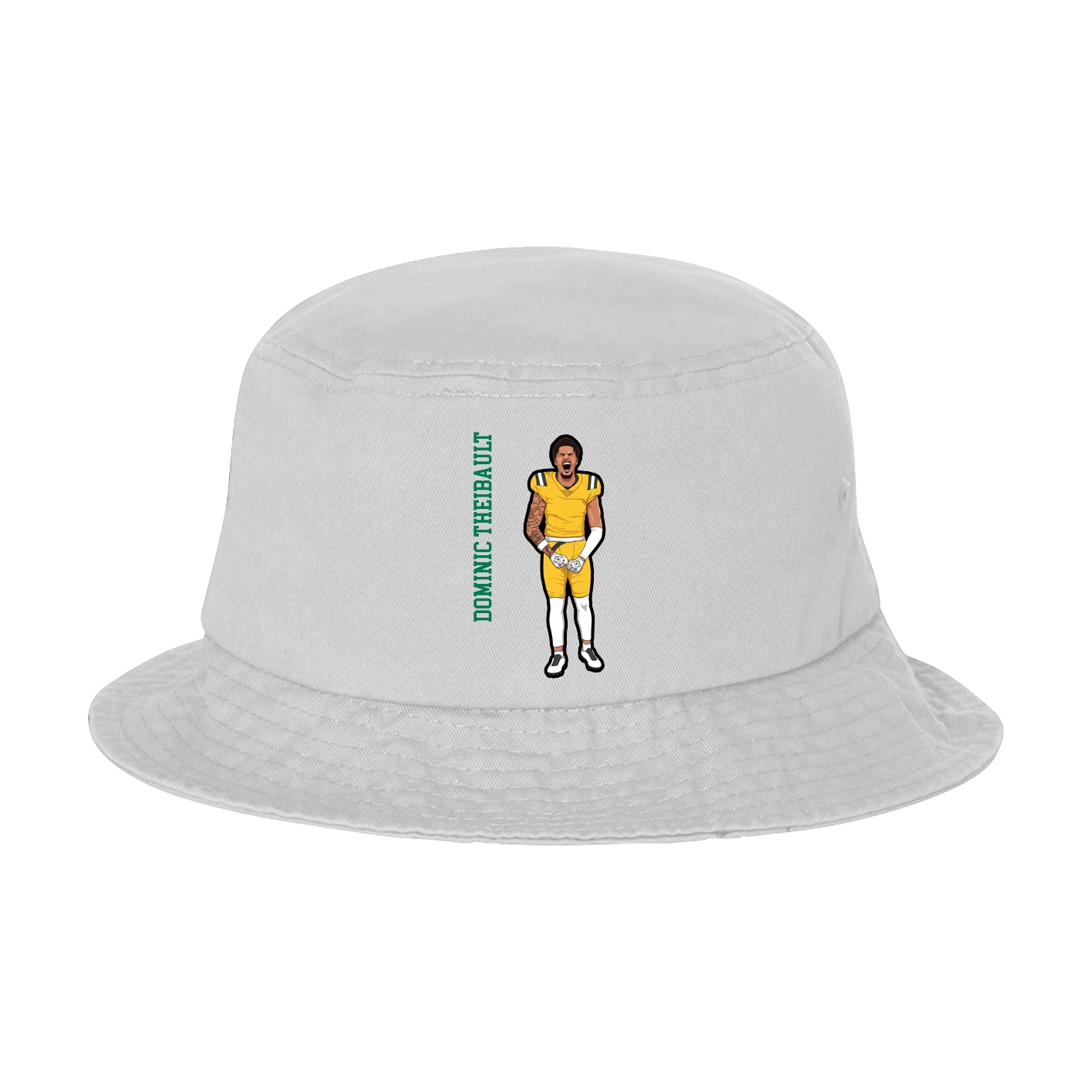 Bucket Cap — Name Vertical in White