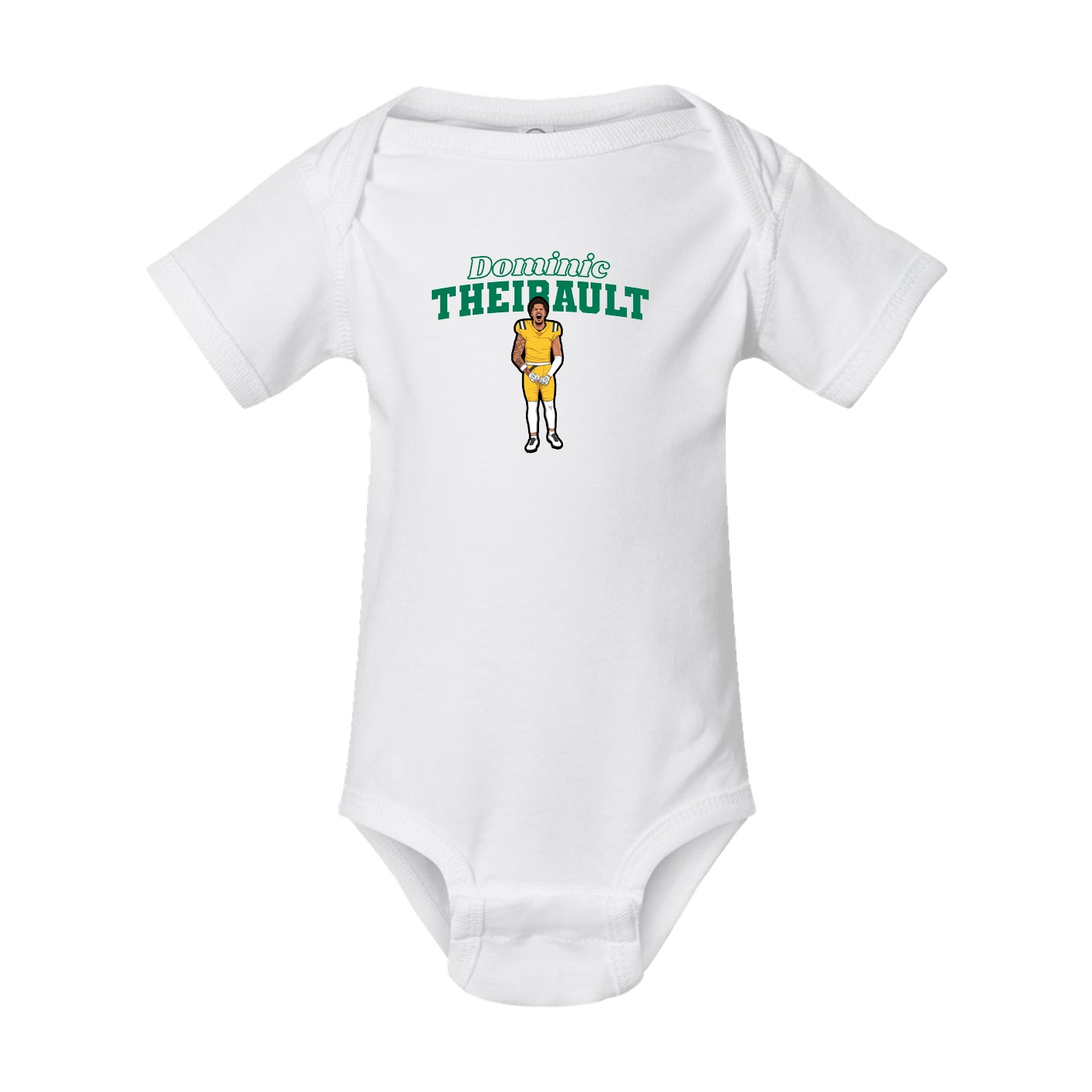 Baby Onesie — Name Arch in White