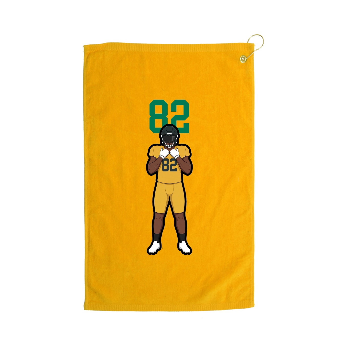Golf Towel — Number Top in Gold