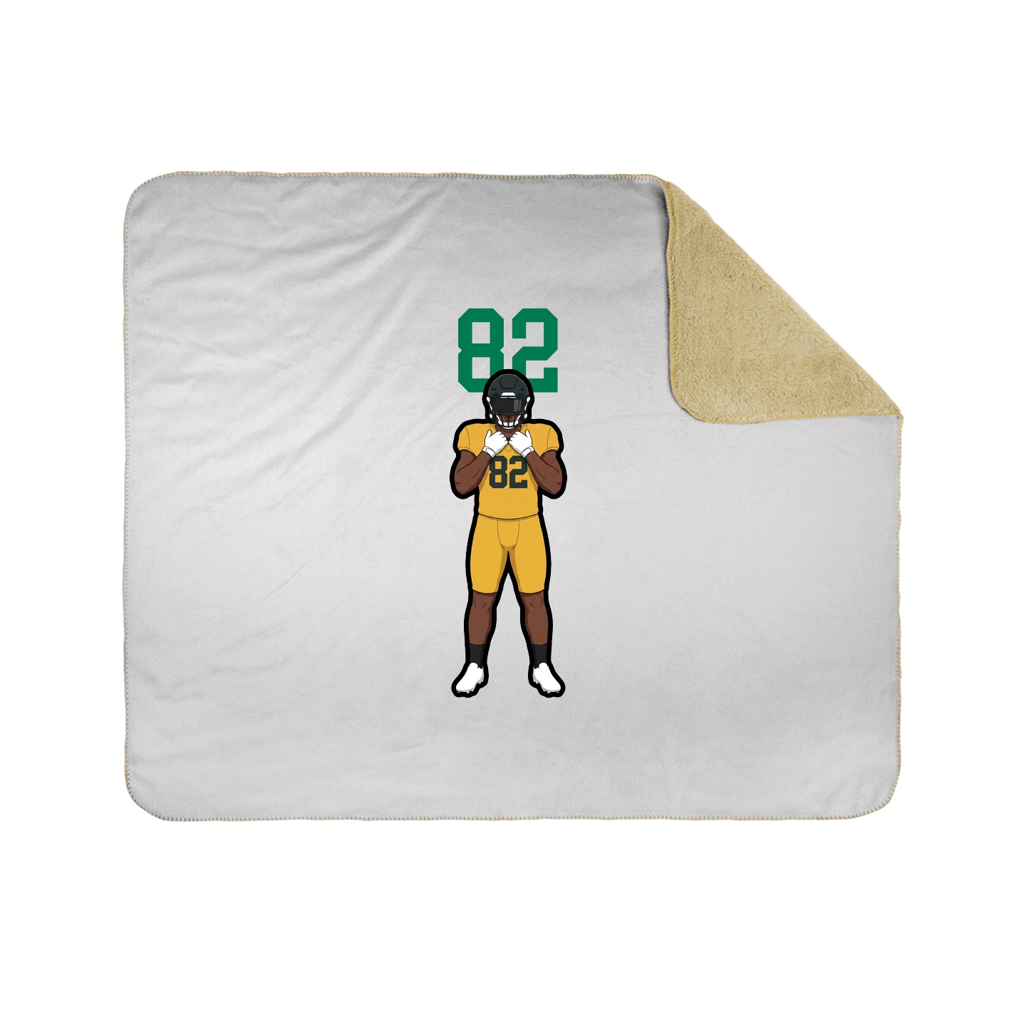 Throw Blanket — Number Top in White