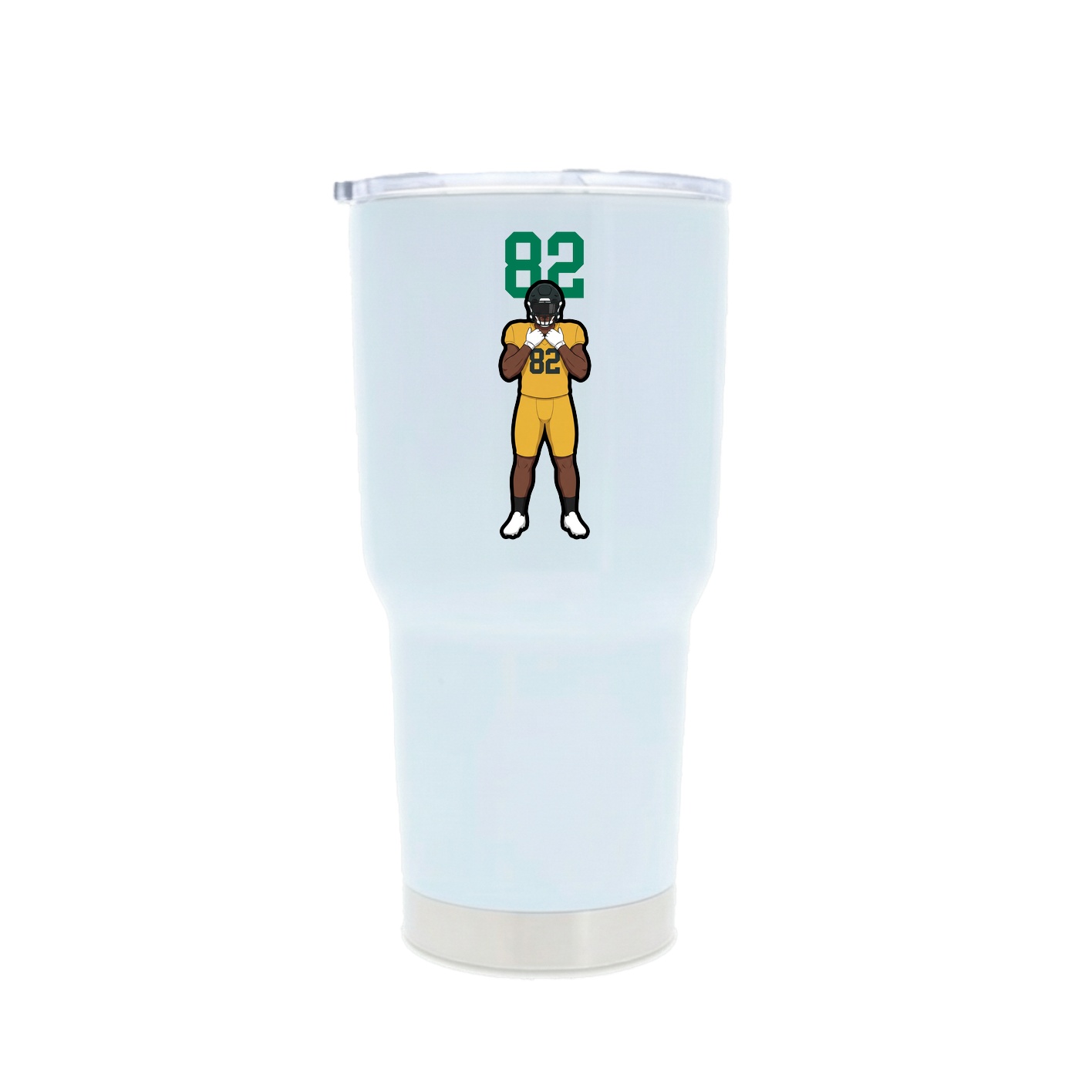 30oz Stainless Steel Tumbler — Number Top in White