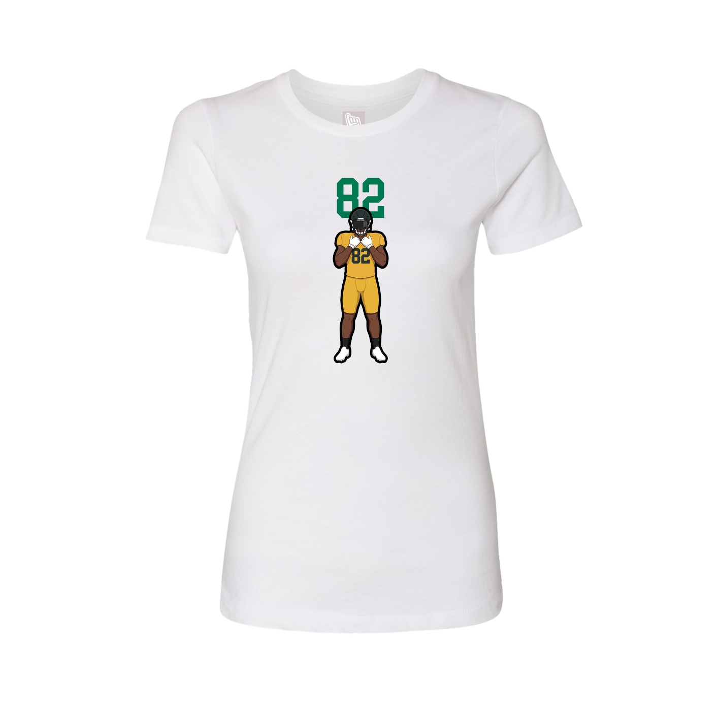 Fitted Women's Tee — Number Top in White