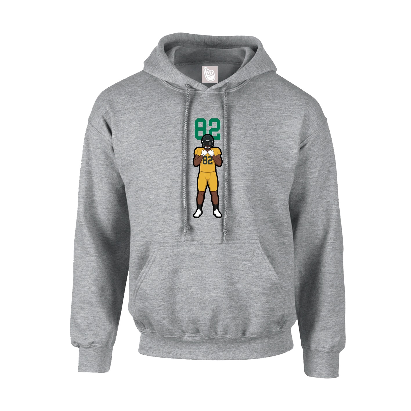 Youth Hoodie — Number Top in Grey