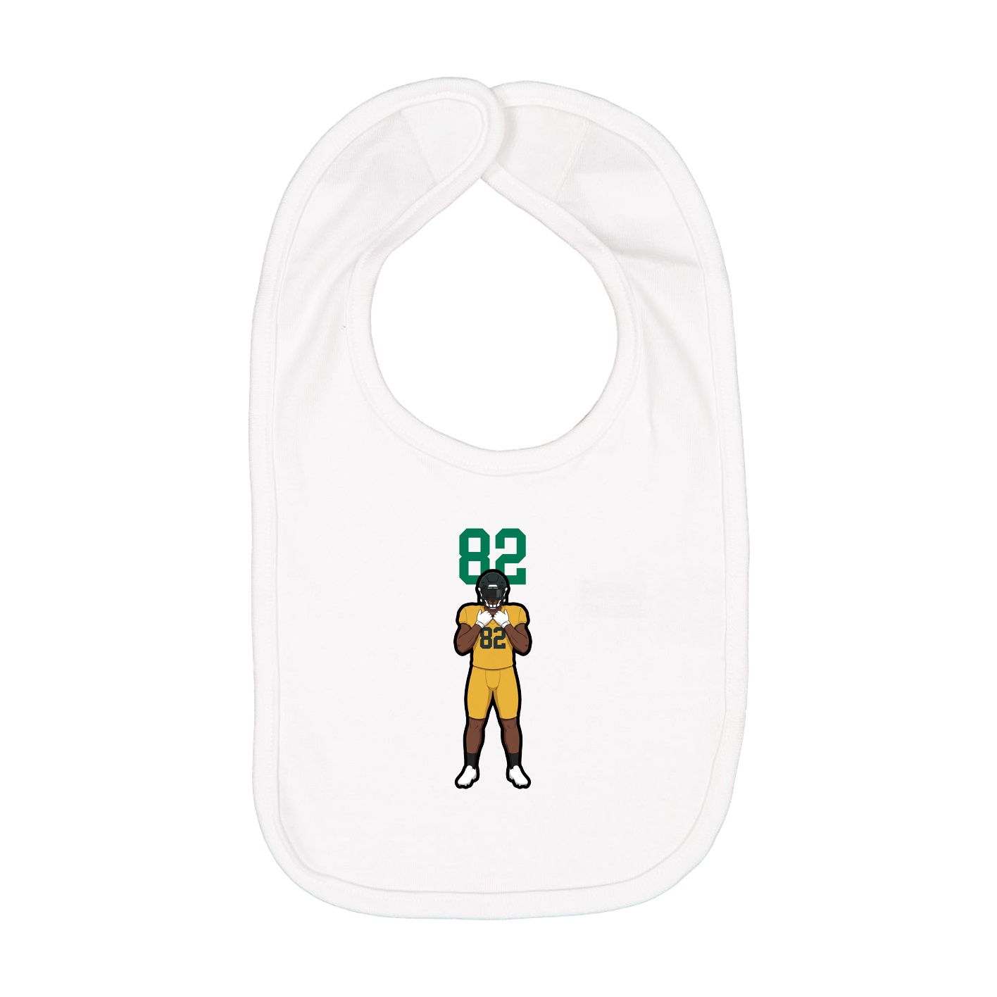 Infant Bib — Number Top in White