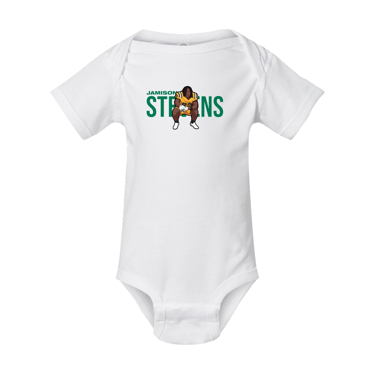 Baby Onesie — Player Name in White
