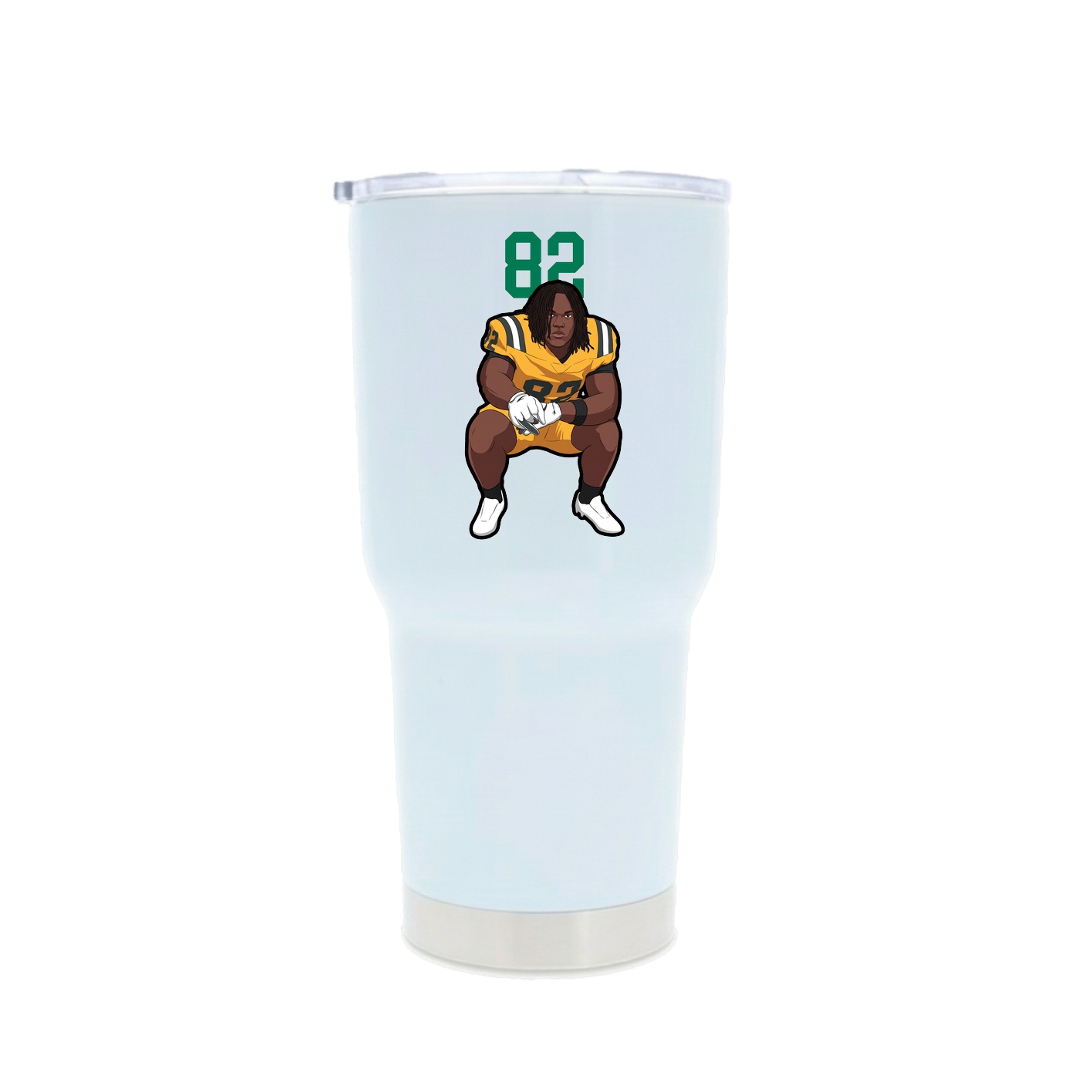 30oz Stainless Steel Tumbler — Number Top in White