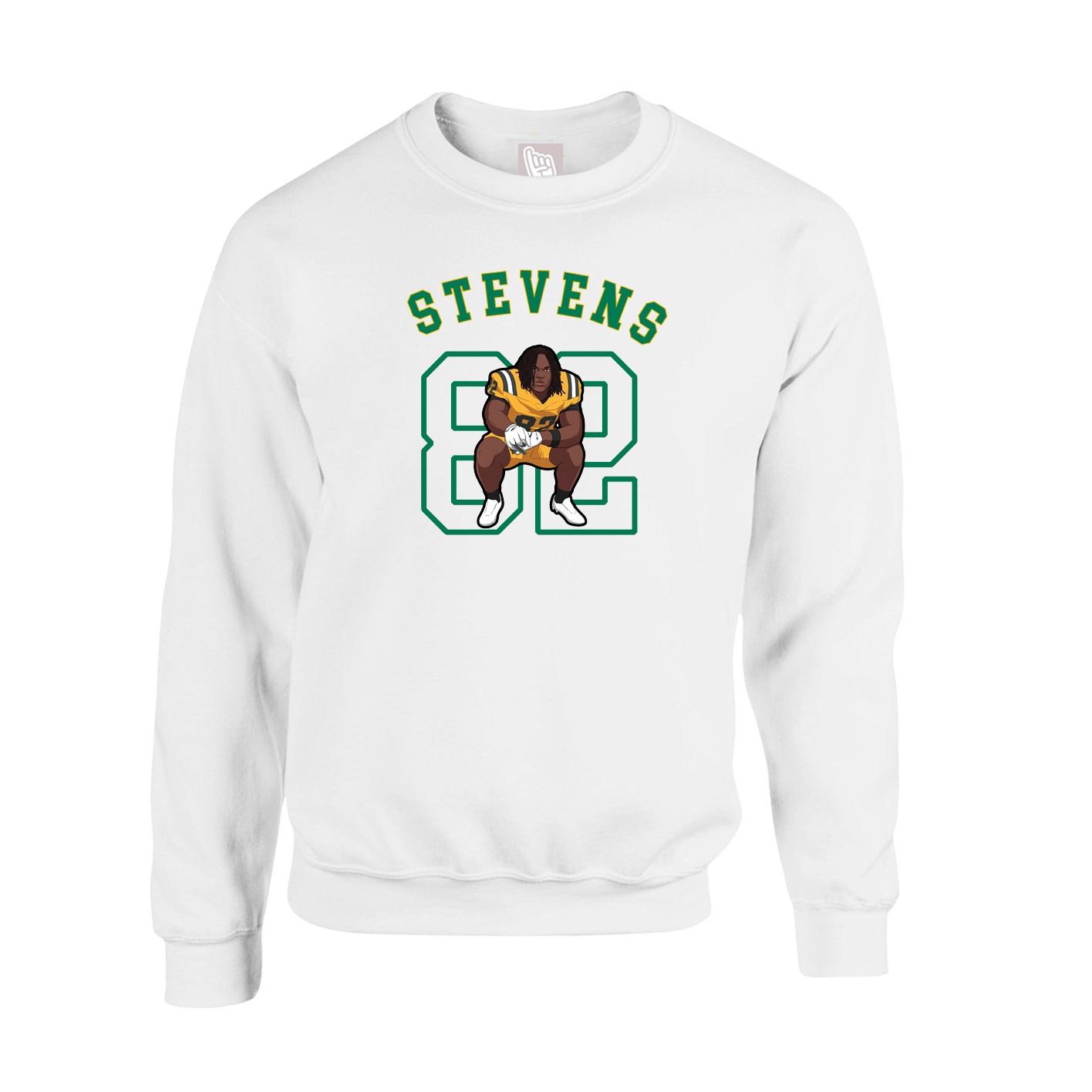 Fleece Crew — Shirsey Arch in White