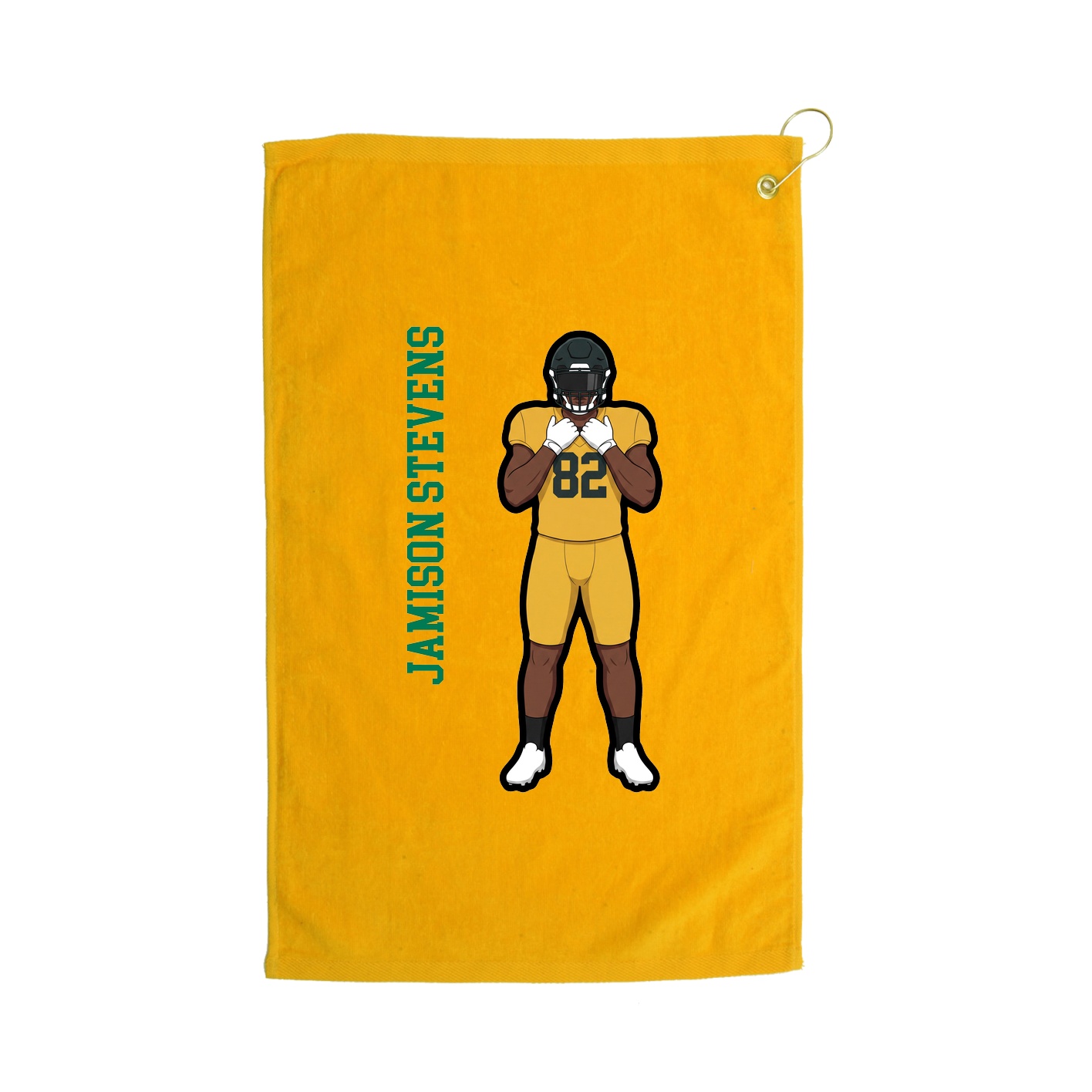Golf Towel — Name Vertical in Gold