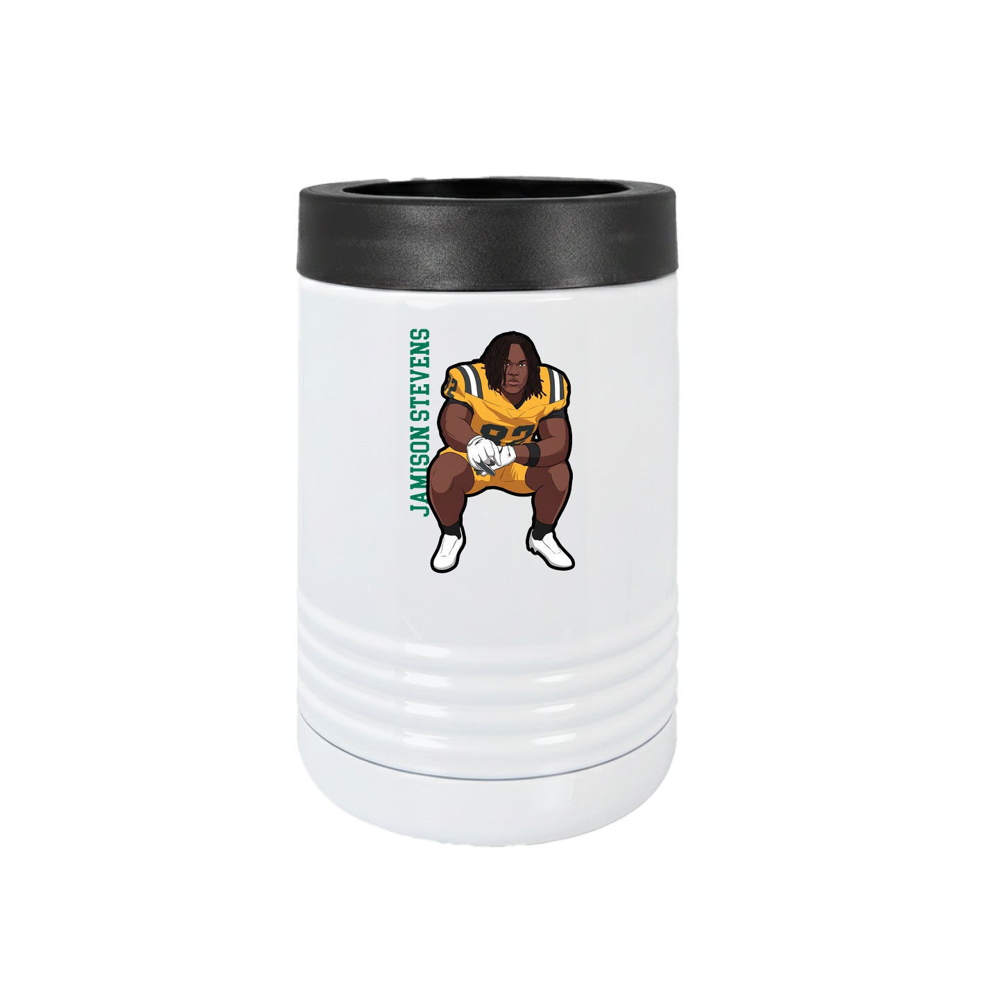 Beverage Holder — Name Vertical in White
