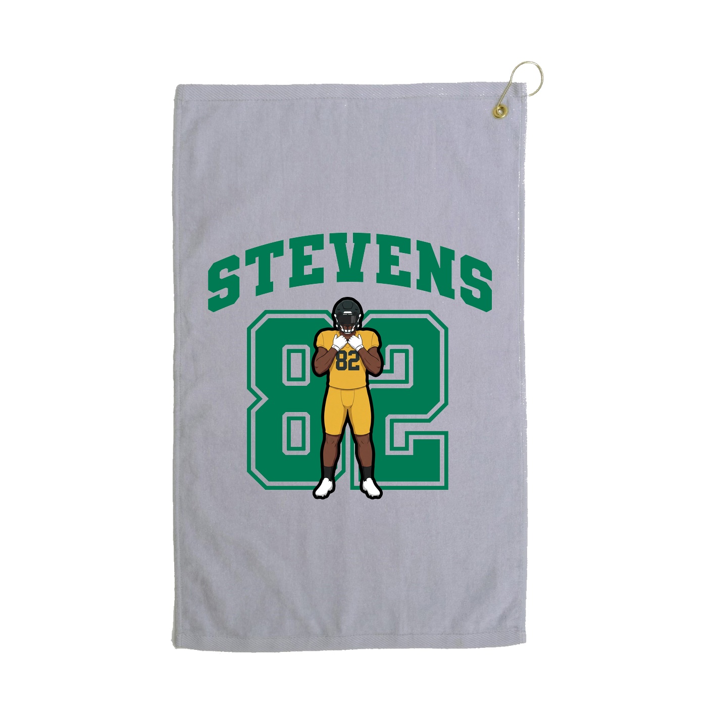 Golf Towel — Number in Grey