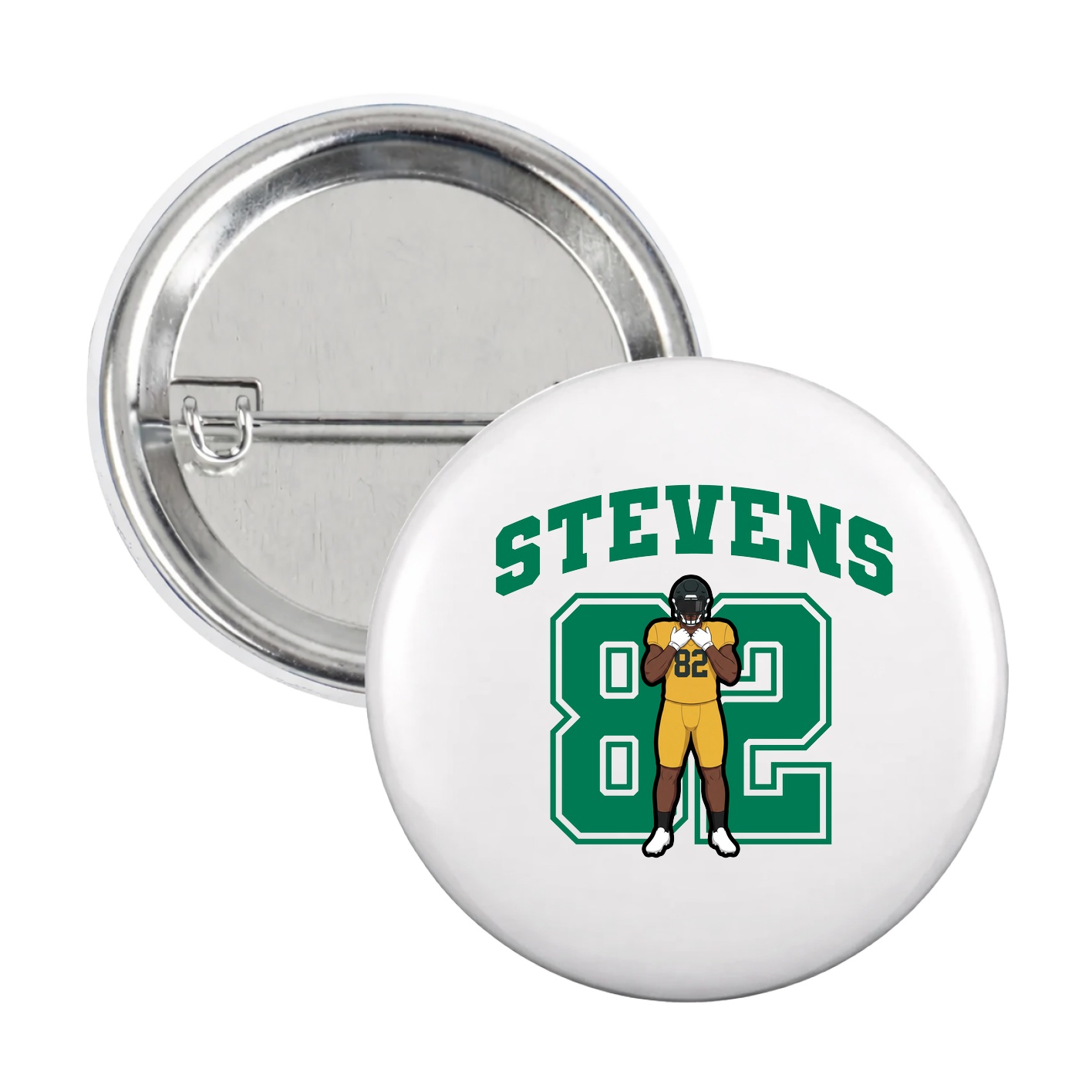 Game Day Button — Number in White