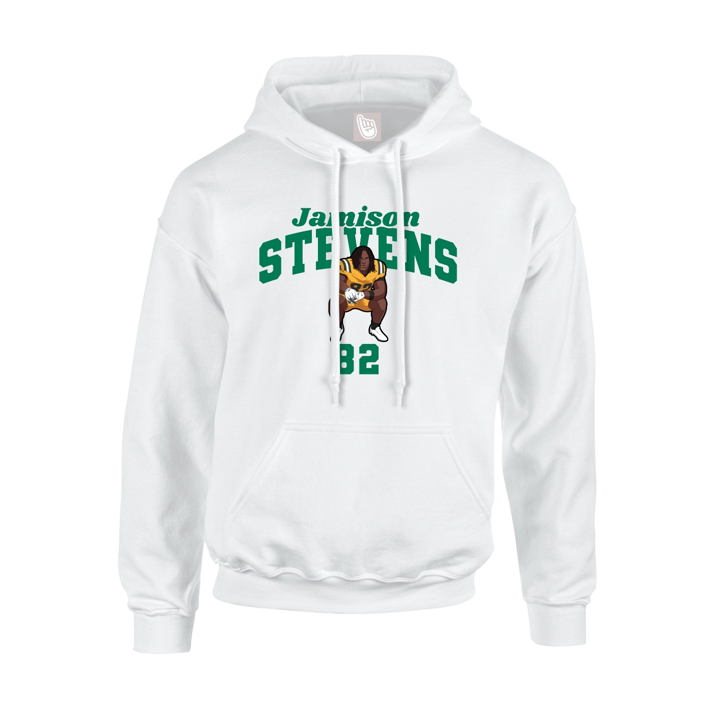 Hoodie — Signature Arch in White