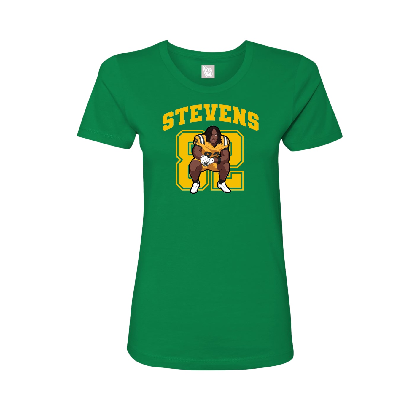 Fitted Women's Tee — Number in Green
