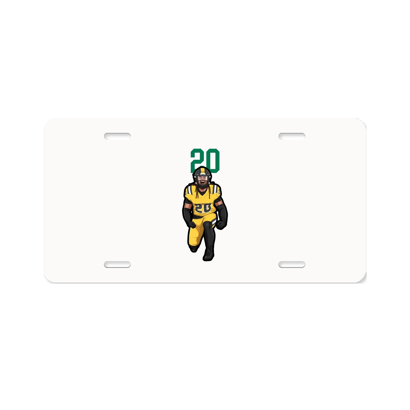 License Plate — Number Top in Classic