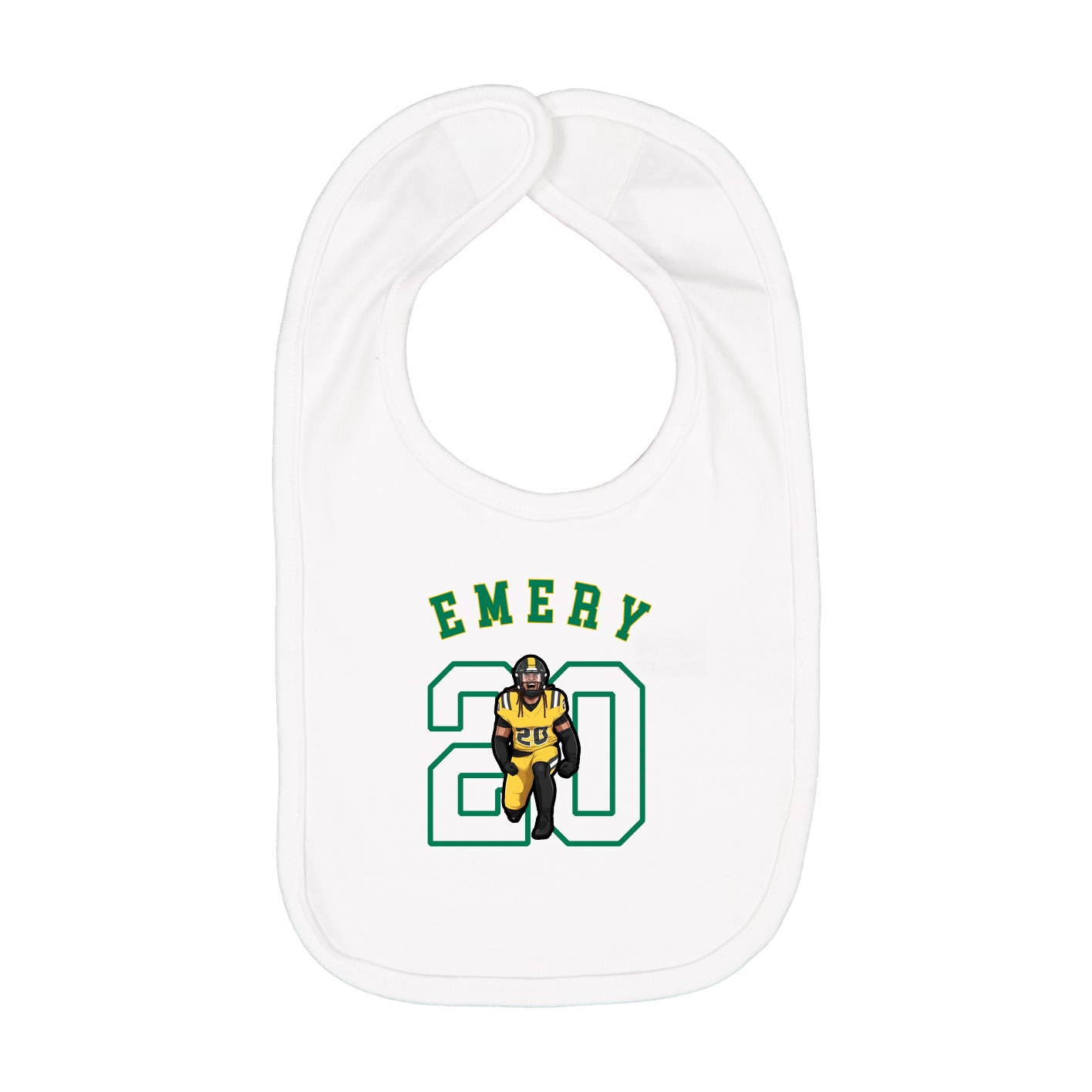 Infant Bib — Shirsey Arch in White