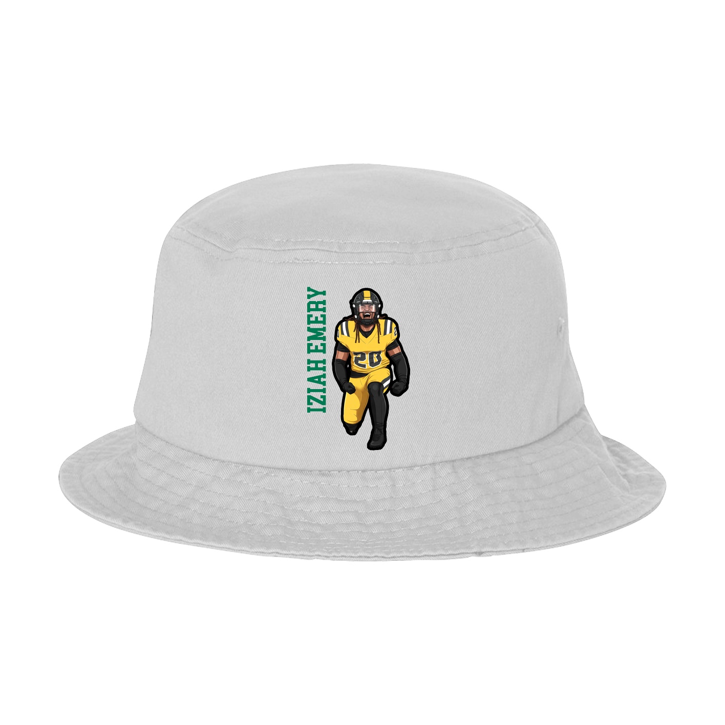 Bucket Cap — Name Vertical in White