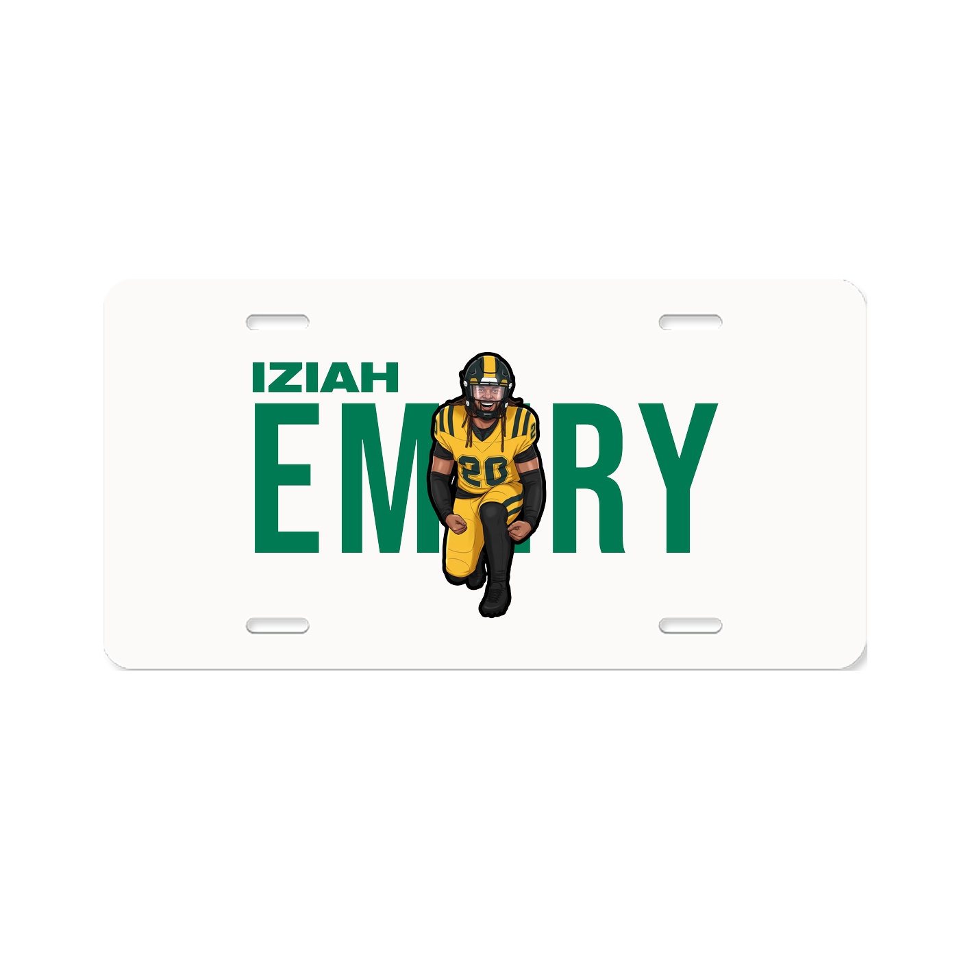 License Plate — Player Name in Classic