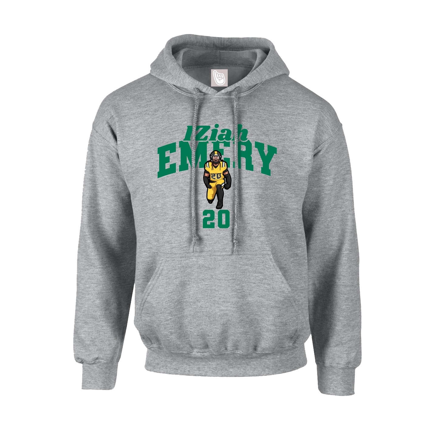 Youth Hoodie — Signature Arch in Grey