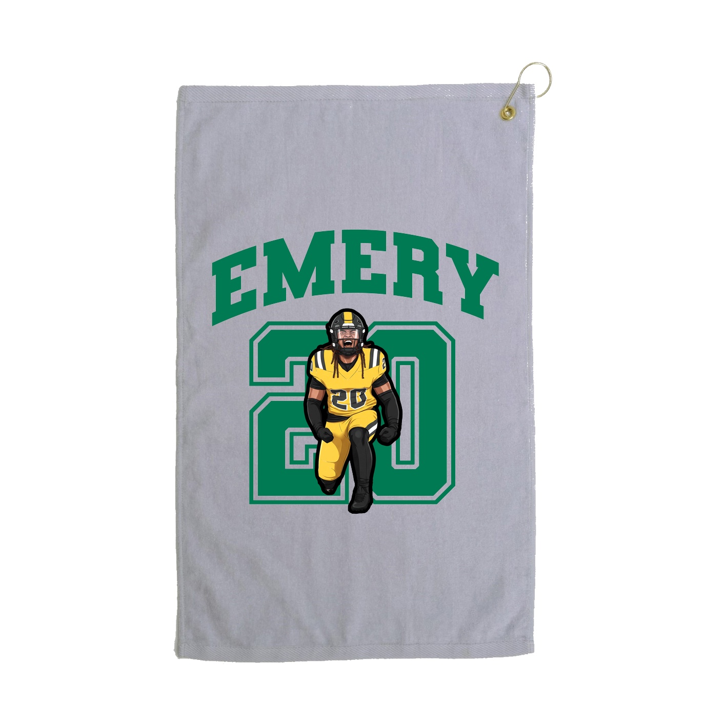 Golf Towel — Number in Grey
