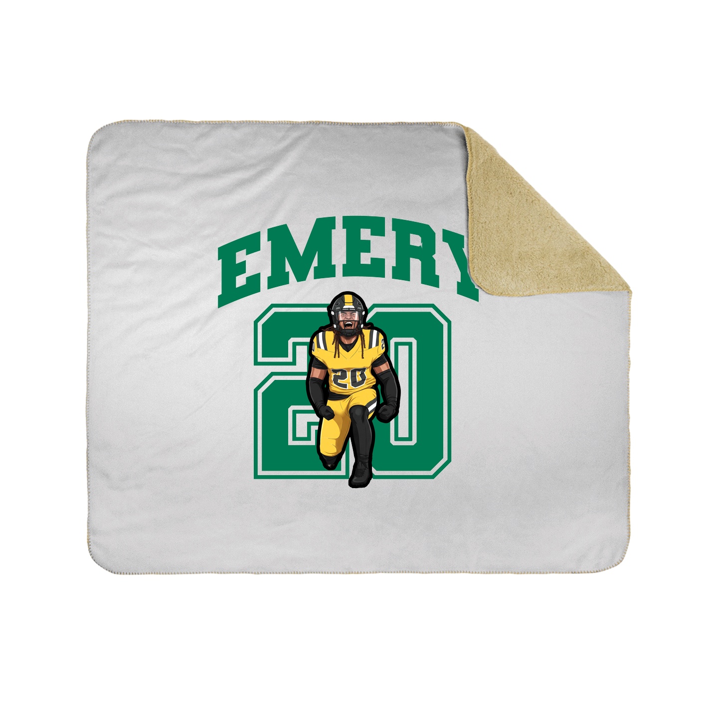Throw Blanket — Number in White