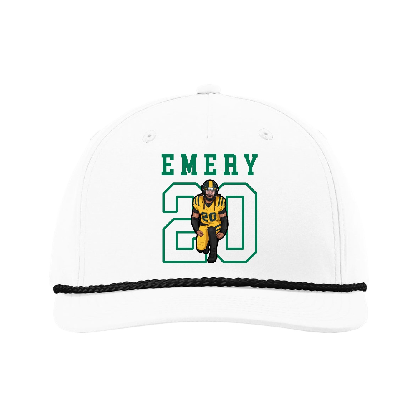 Five-Panel Classic Rope Cap — Shirsey in White