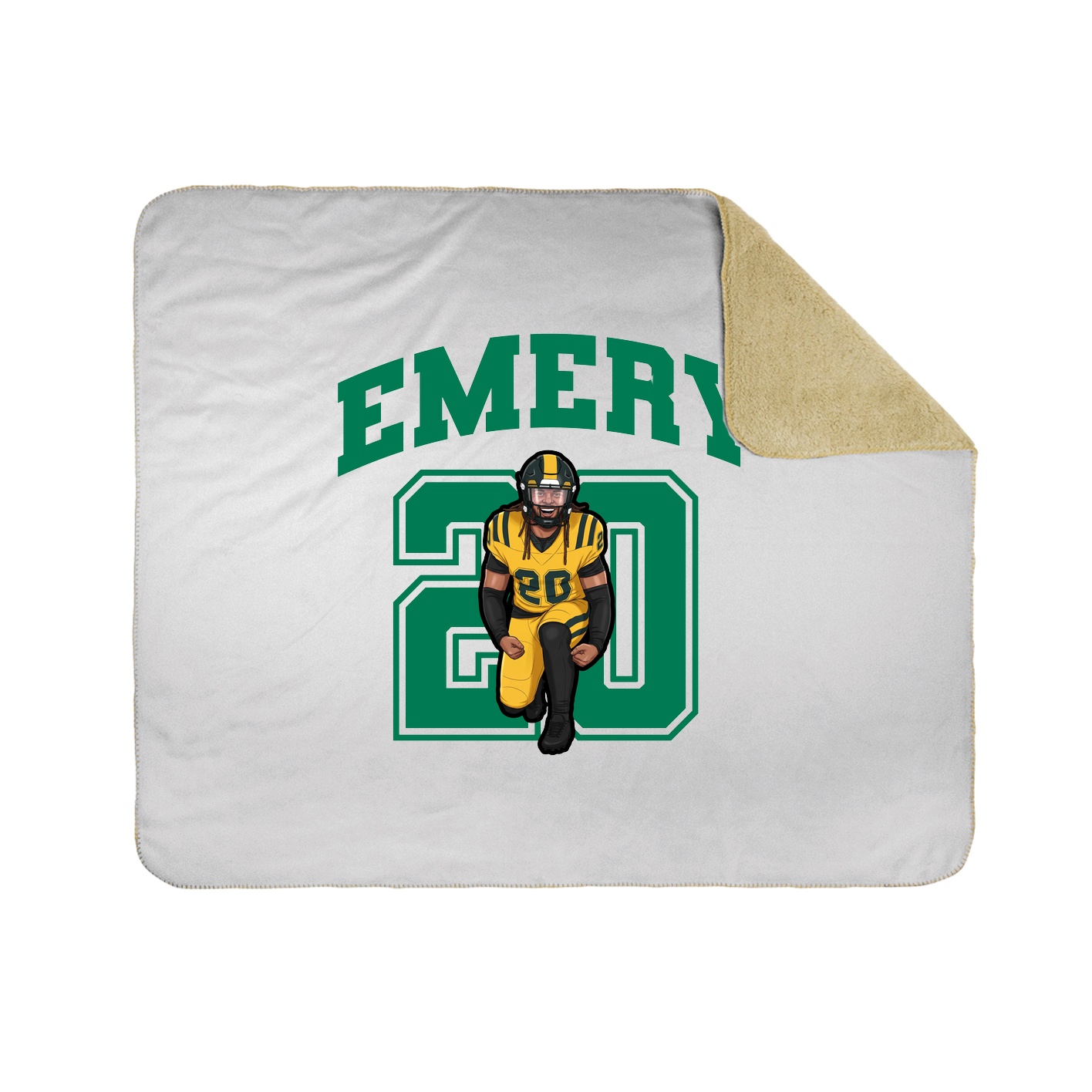 Throw Blanket — Number in White