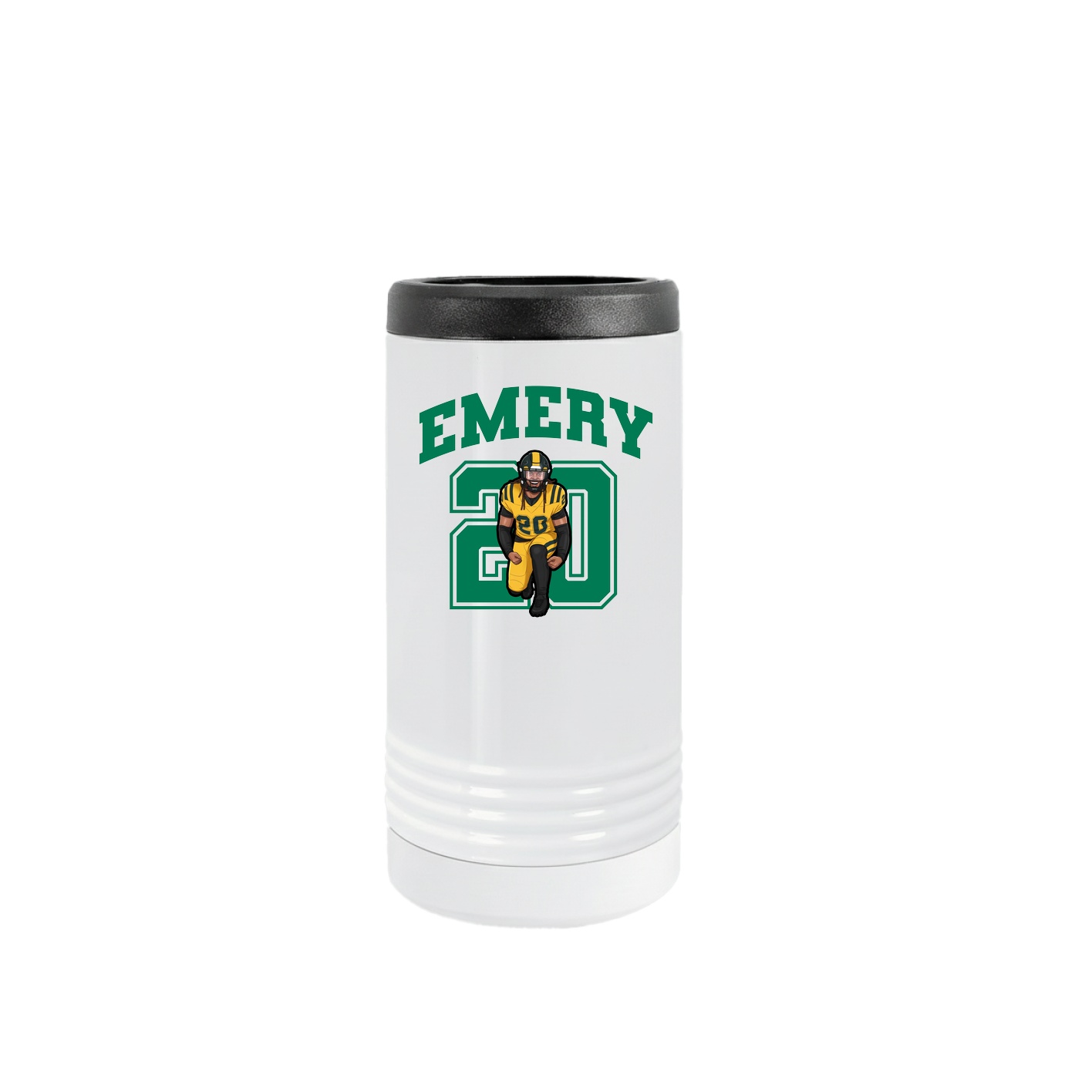 Slim Beverage Holder — Number in White
