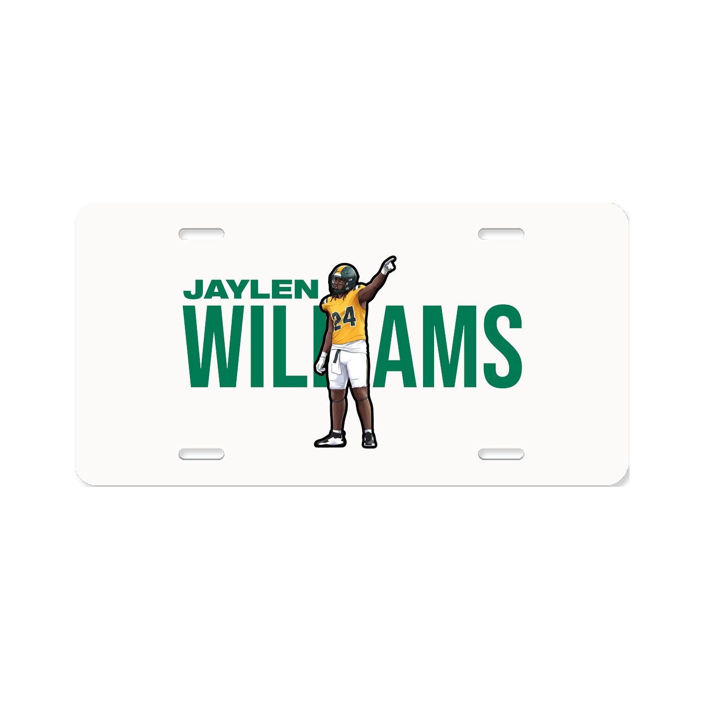 License Plate — Player Name in Classic