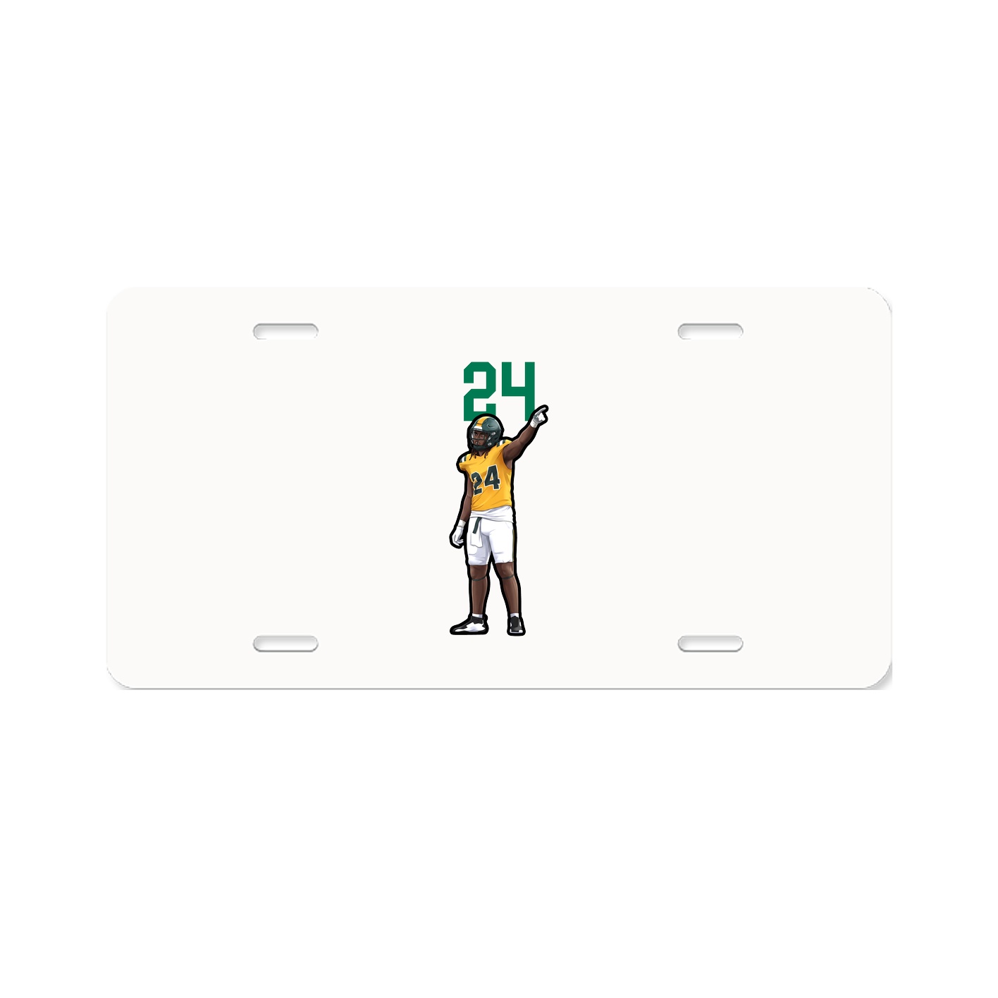 License Plate — Number Top in Classic