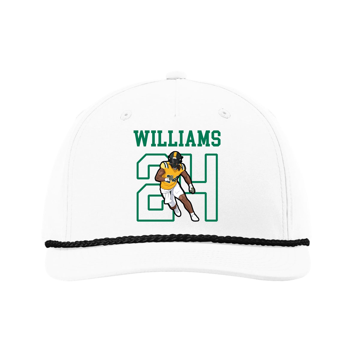Five-Panel Classic Rope Cap — Shirsey in White