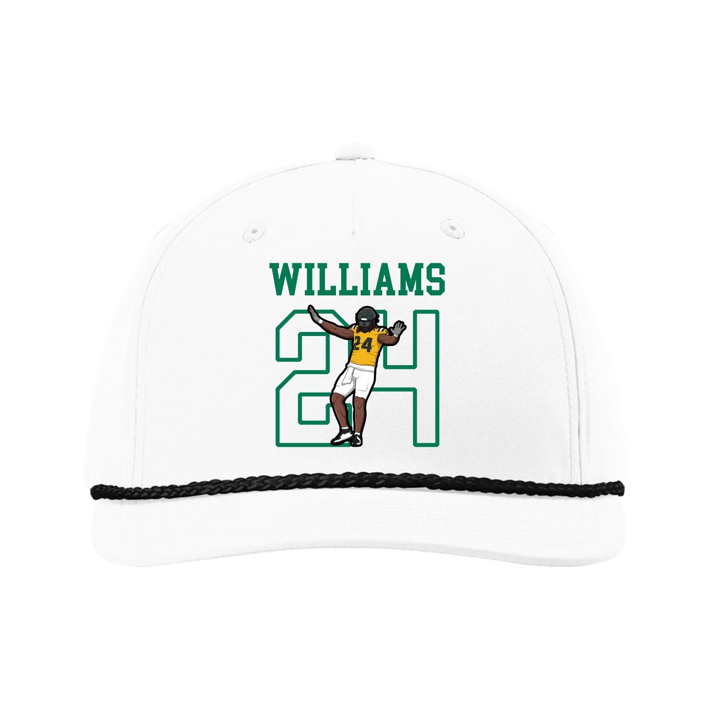 Five-Panel Classic Rope Cap — Shirsey in White