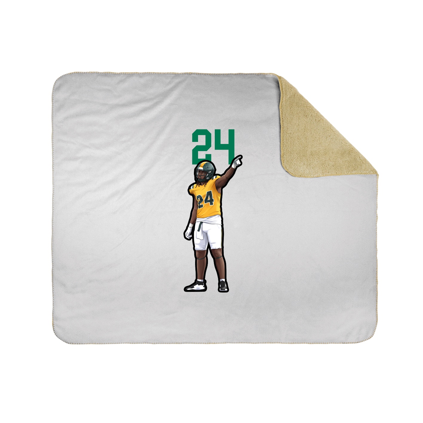 Throw Blanket — Number Top in White
