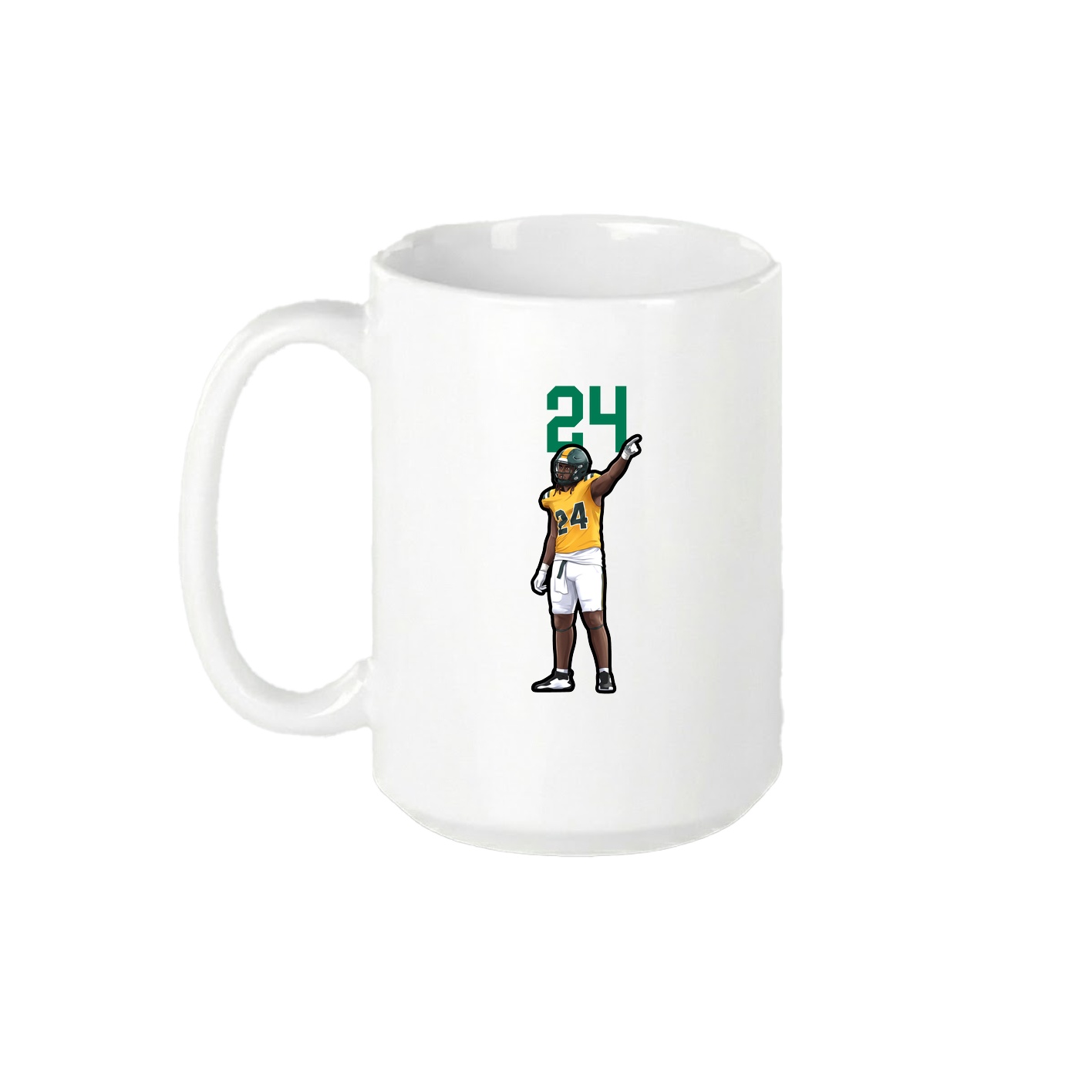 15oz Coffee Mug — Number Top in White