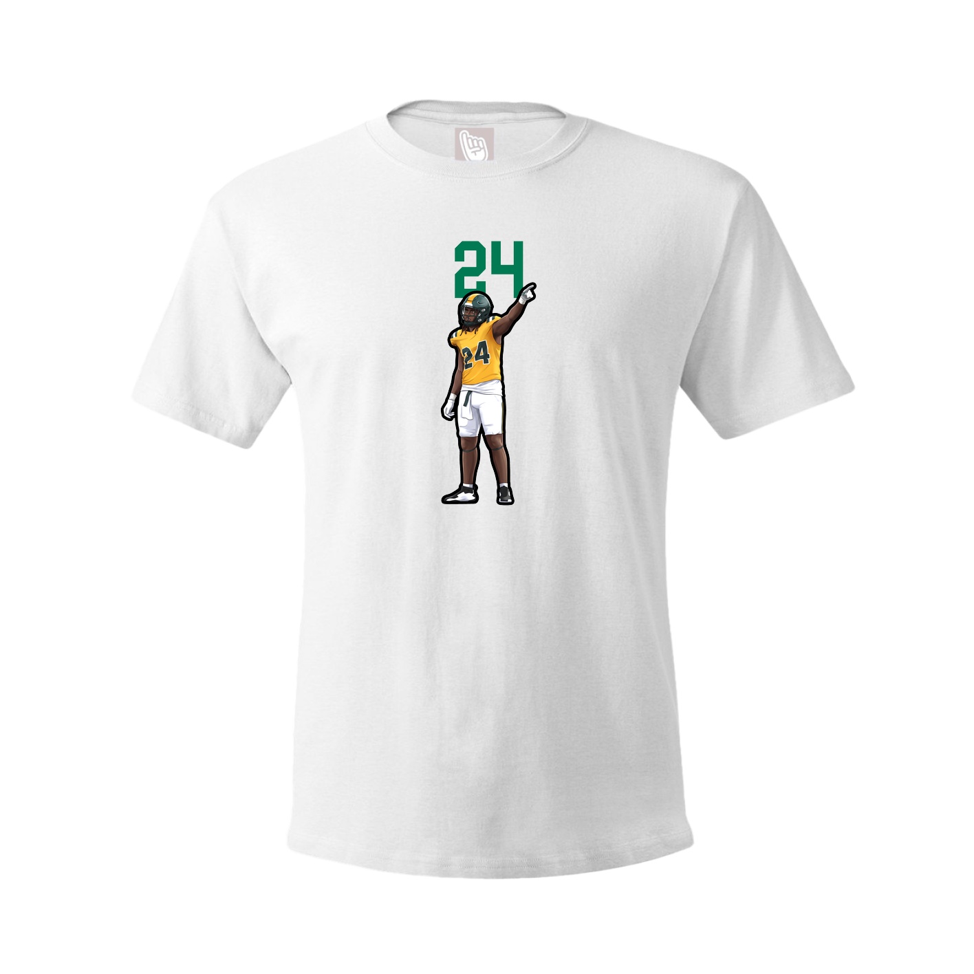 Youth Tee — Number Top in White