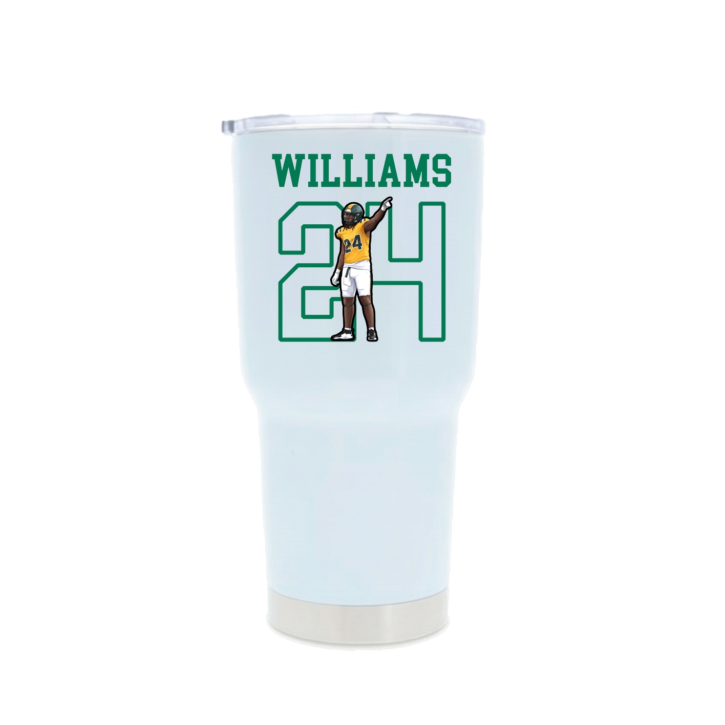 30oz Stainless Steel Tumbler — Shirsey in White