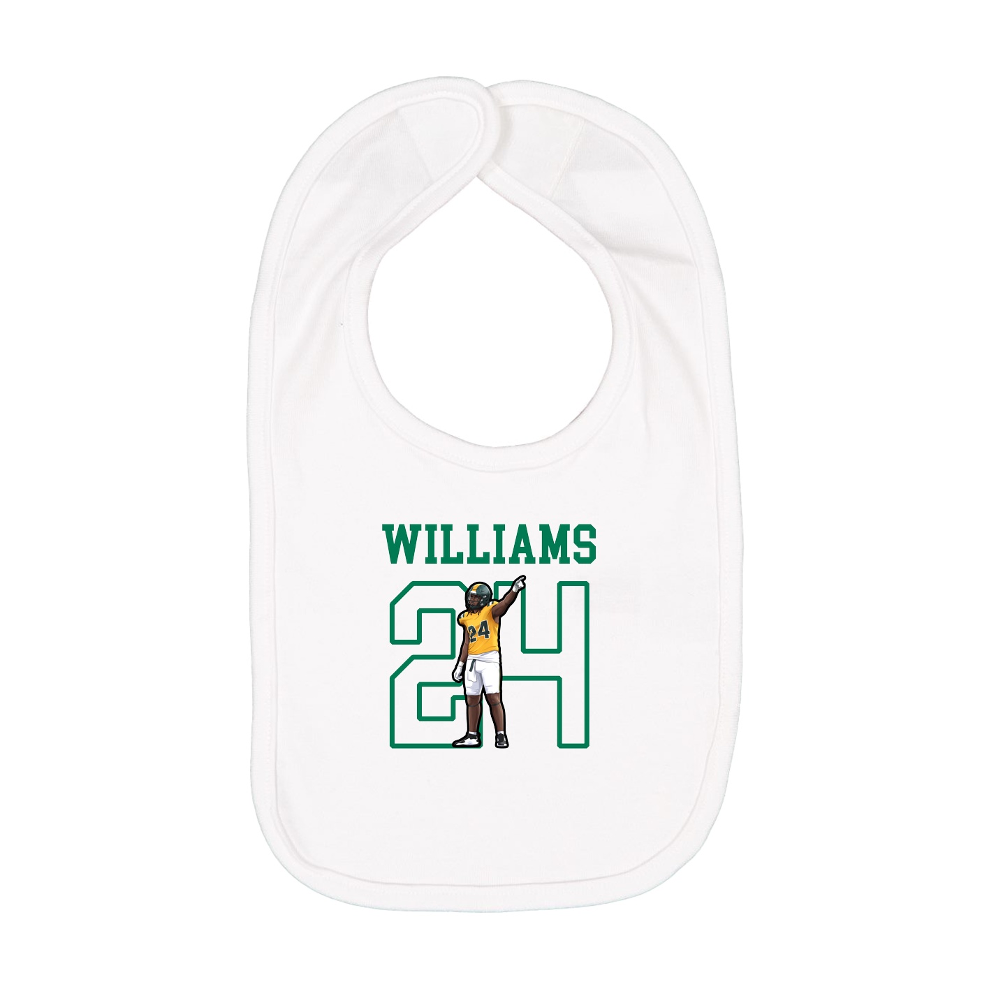 Infant Bib — Shirsey in White