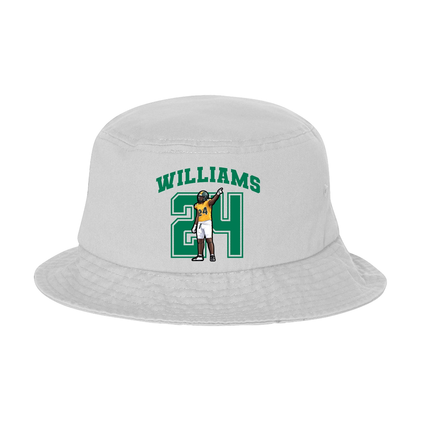 Bucket Cap — Number in White