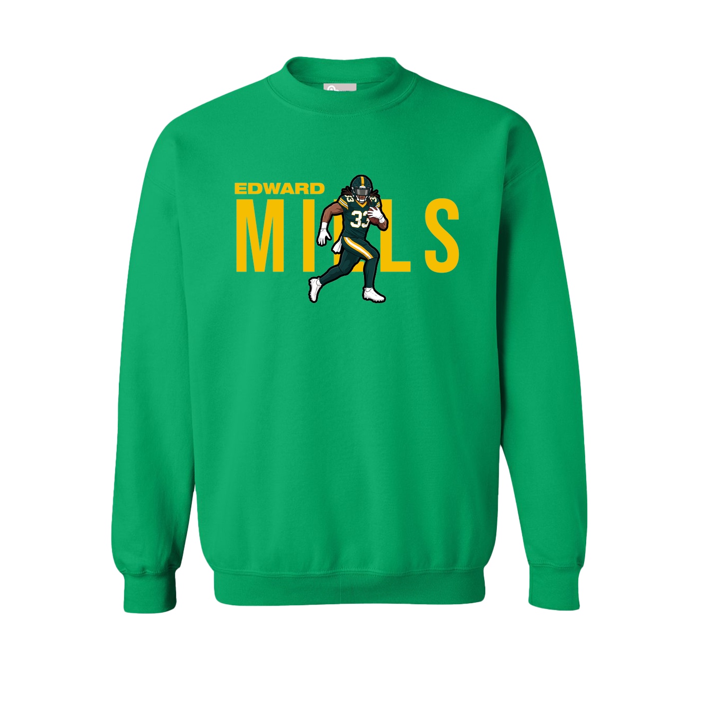 Fleece Crew — Player Name in Green