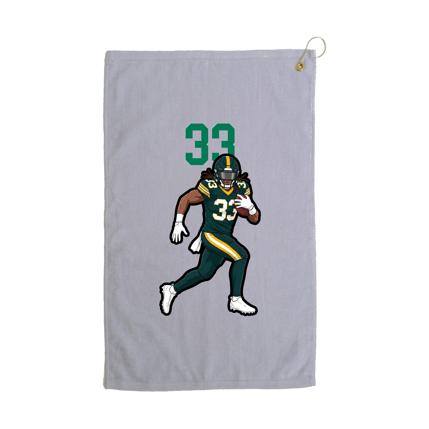 Golf Towel — Number Top in Grey