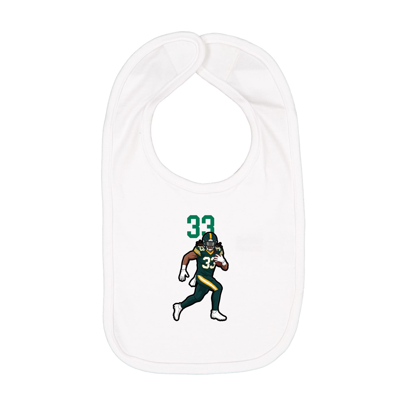 Infant Bib — Number Top in White