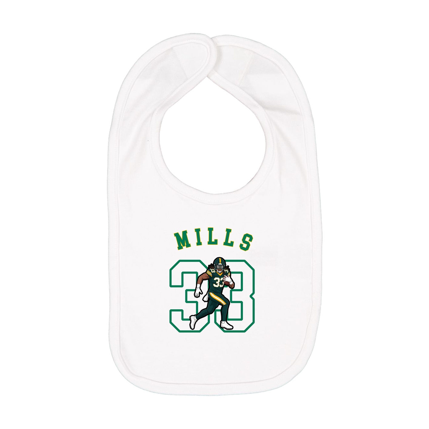 Infant Bib — Shirsey Arch in White