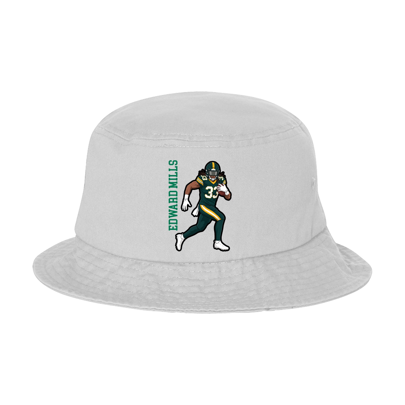 Bucket Cap — Name Vertical in White