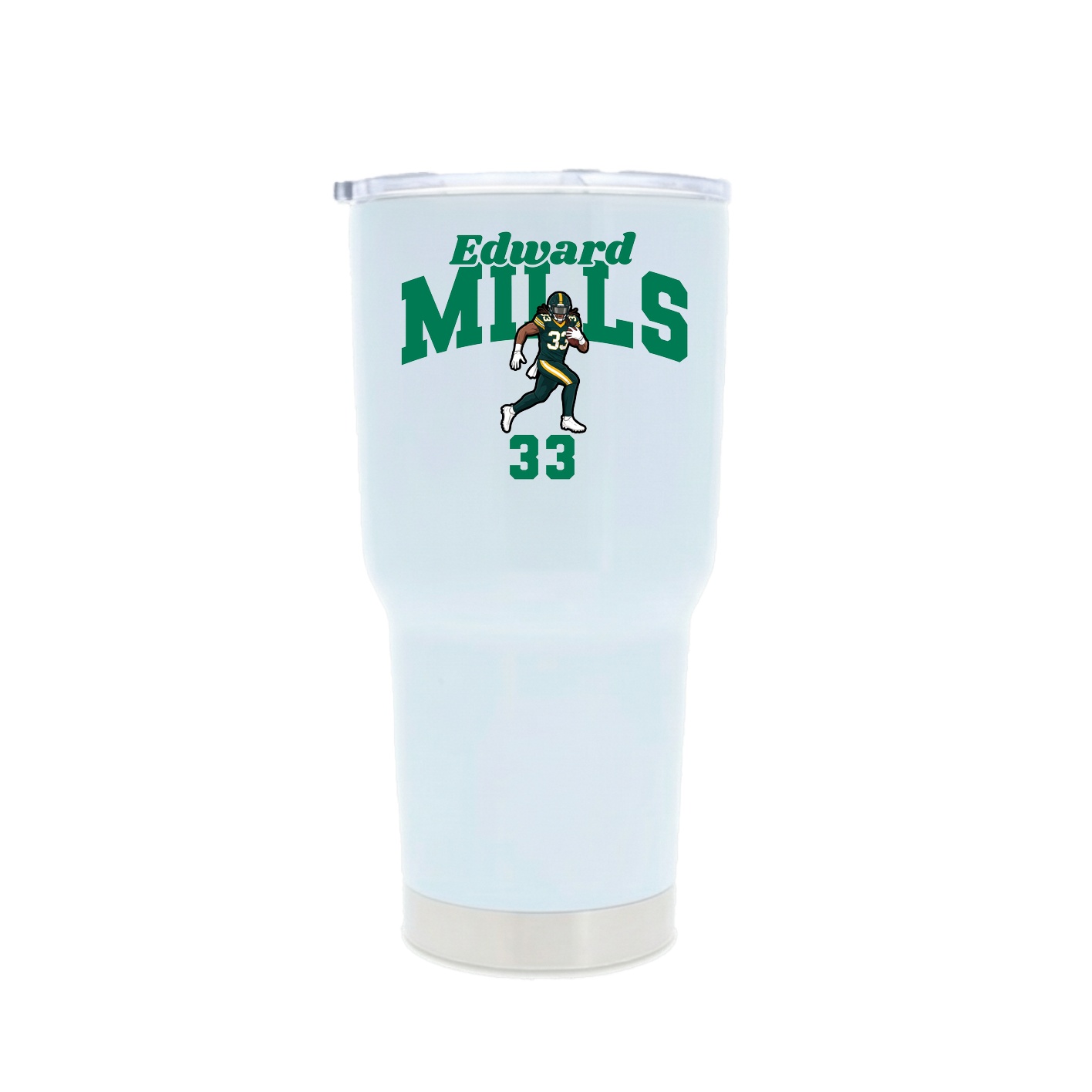 30oz Stainless Steel Tumbler — Signature Arch in White