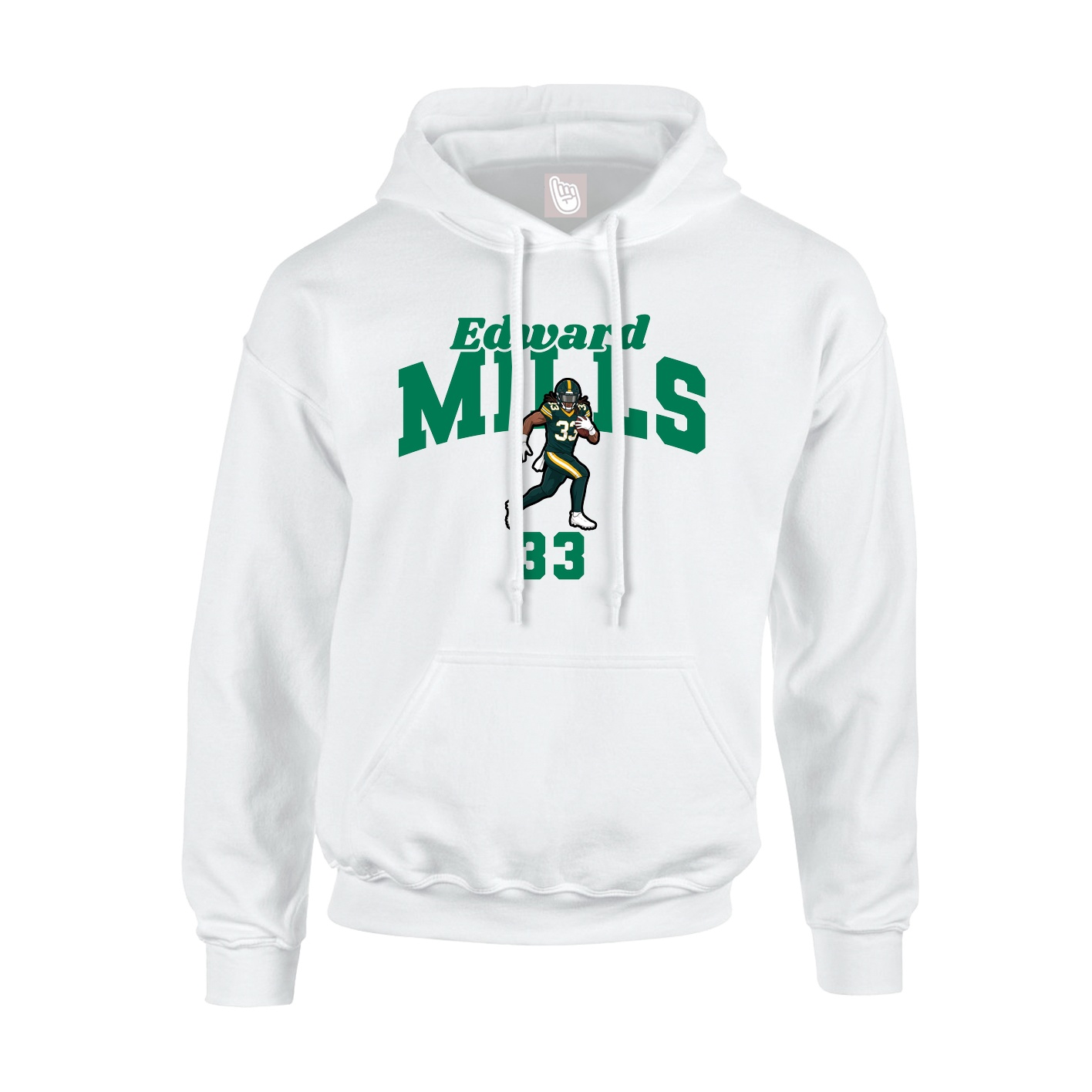 Hoodie — Signature Arch in White