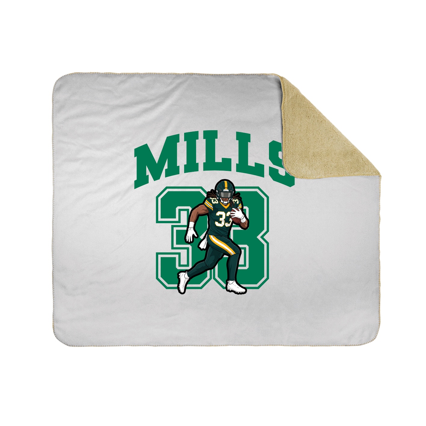 Throw Blanket — Number in White